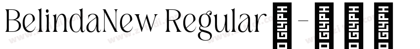 BelindaNew Regular◆字体转换
